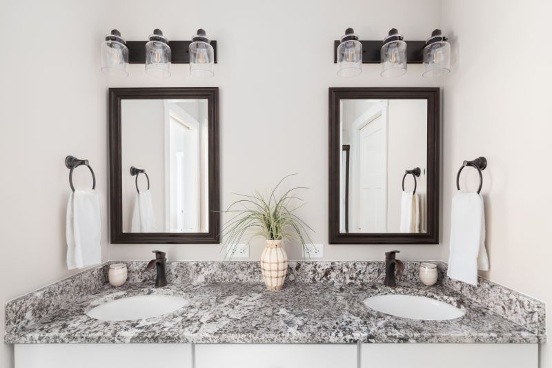 Bathroom Counter with Double Sinks